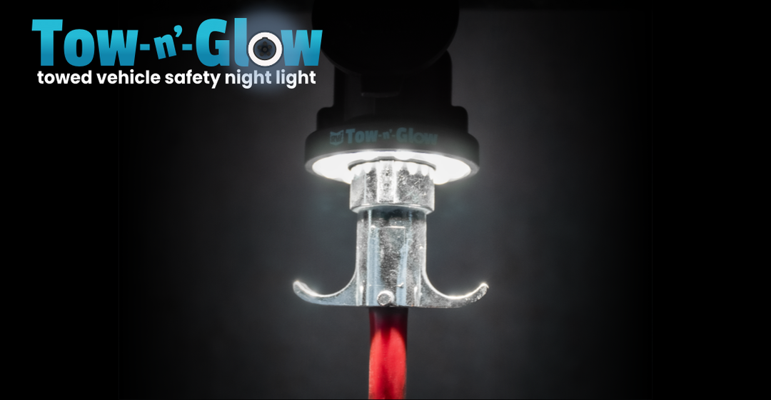 Tow-n-Glow towed vehicle safety night light